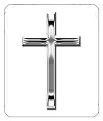 Silver Single Cross White